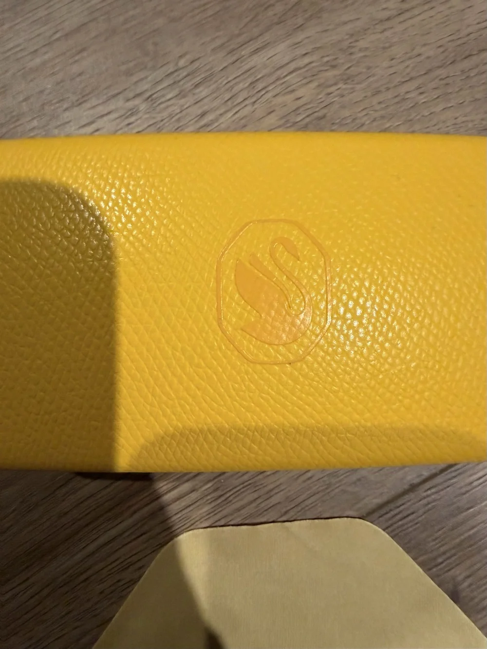 Swarovski Yellow Sunglass Case with Matching Cloth